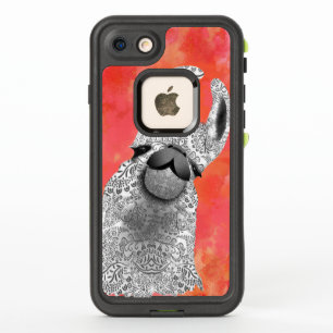 Moma Llama met White Llama Coral Waterverf