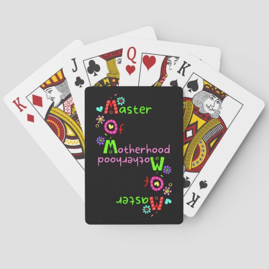 MOMASTER VAN MOEDERHOOD grappig moederdag Pokerkaarten (Achterkant)