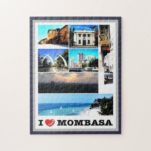 Mombasa - Kenia - I Love - Legpuzzel (Verticaal)