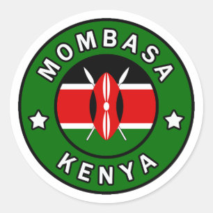 Mombasa Kenia Ronde Sticker