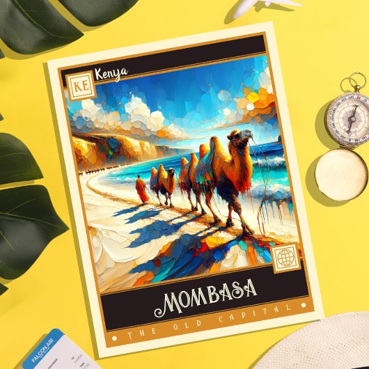 Mombasa, Kenia | schilderij Briefkaart