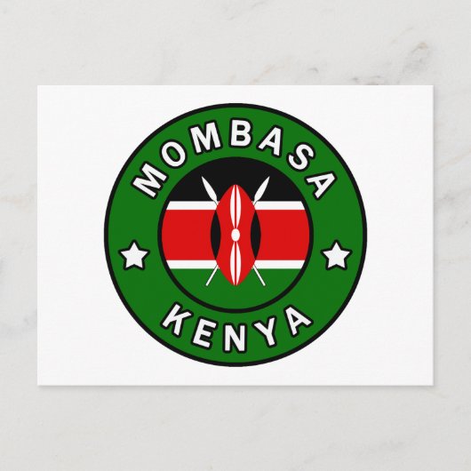 Mombasa Kenya Briefkaart (Voorkant)
