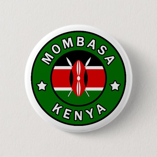 Mombasa Kenya Ronde Button 5,7 Cm (Voorkant)