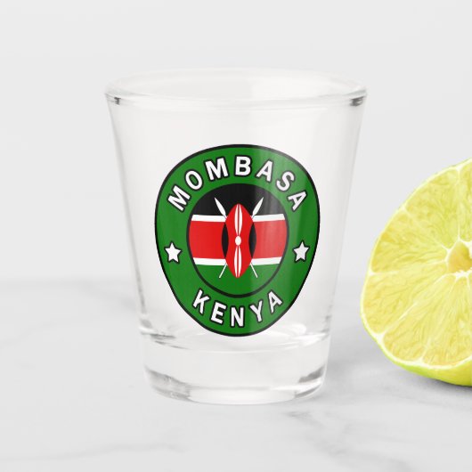 Mombasa Kenya Shot Glas (Voorkant)
