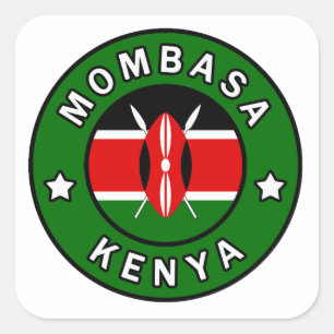 Mombasa Kenya Vierkante Sticker