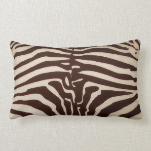Mombasa Zebra Print Lumbar Sierkussen, bruin Kussen