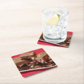 momcherrymarshmallowfudge vierkante kartonnen onderzetter (Insitu)