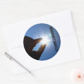 MOMENT2SMILE Grand autocollant rond (Enveloppe)
