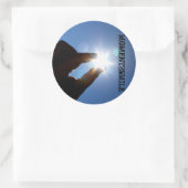 MOMENT2SMILE Grand autocollant rond (Sac)