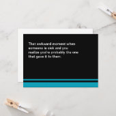 Moment Awkward Se Bien Prochainement Carte (Devant/Arrière en situation)