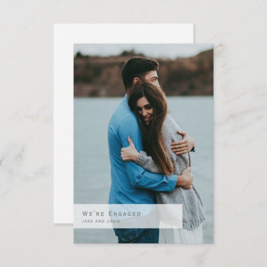 Moment chéri Faire-part Fiançailles moderne (Devant / Derrière)