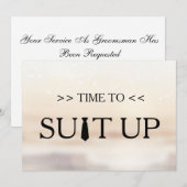 Moment de s'équiper Invitation sur fond blanc (Devant / Derrière)