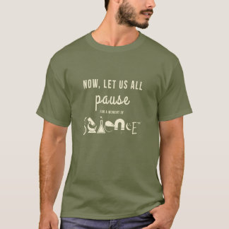 Moment de T-shirt de vert d'armée de la Science