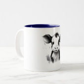 ☕🐄 "Moment de Zen" Mug de vache 🐄☕ (Devant gauche)