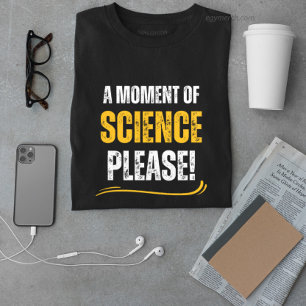 Moment of Science Grappige scheikundeleraar geel T-shirt
