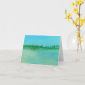 Moment par la carte de note de blanc de mer (Fleur jaune)