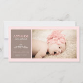 Moment spécial Photo bébé fille Faire-part de nais (Devant)