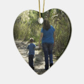 Moment vastgelegd keramisch ornament (Links)