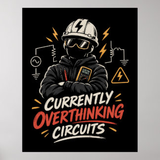 Momenteel Circuits Overdenken - Elektrisch Poster