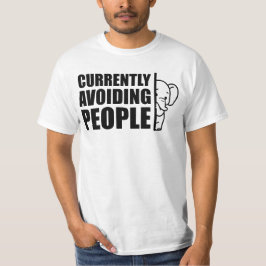 Momenteel Mensen Vermijdend Minimalistische Introv T-shirt