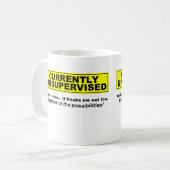 Momenteel ongecontroleerd Funny Mug Koffiemok (Voorkant links)