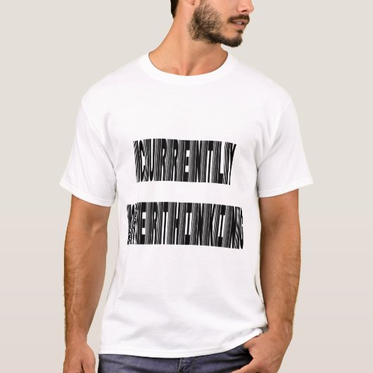 Momenteel teveel nadenkend t-shirt (Voorkant)