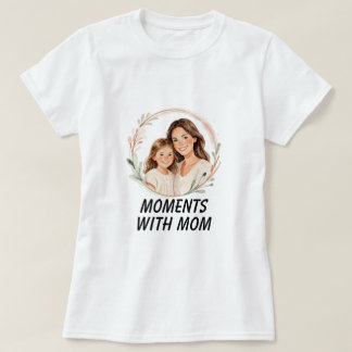 Momenten Met Moeder Moeder Dochter Bloem Portret T T-shirt