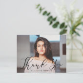 Momentous Black Script Photo Afstuderen Hartelijk  Briefkaart (Staand voorkant)