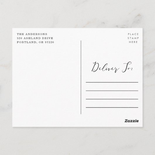 Momentous Black Script Photo Afstuderen Hartelijk  Briefkaart (Achterkant)