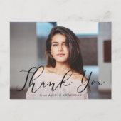 Momentous Black Script Photo Afstuderen Hartelijk  Briefkaart (Voorkant)