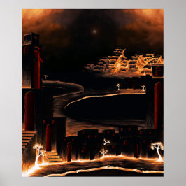 "Moments After" - mysterieuze cryptische kunst. Poster