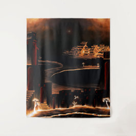 "Moments After" - mysterieuze cryptische kunst. Wandkleed