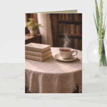 Moments Calmes : Carte d'Art de Thé Matinal et de 