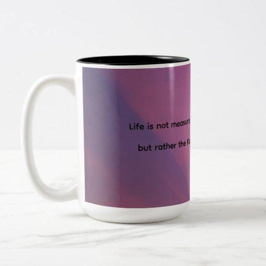 Moments coffee mug with cloud background (Gauche)