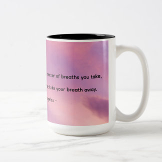 Moments coffee mug with cloud background tweekleurige koffiemok
