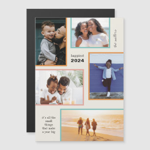 Moments colorés Carte magnétique photo de vacances