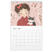 Moments de destination : Calendrier des chats illu (Mar 2026)