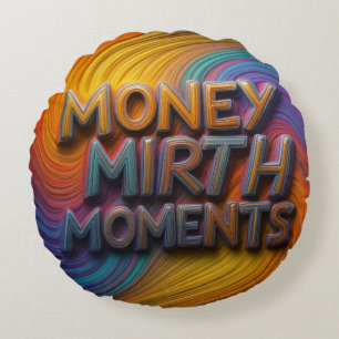 "Moments de mirage de l'argent Coussin multicolore