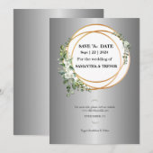 Moments d'or : Notre Invitation Save the Date (Devant / Derrière)