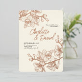 Moments dorés de l'orchidée | Invitation Mariage F (Debout devant)