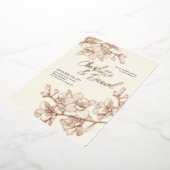 Moments dorés de l'orchidée | Invitation Mariage F (Rotation)