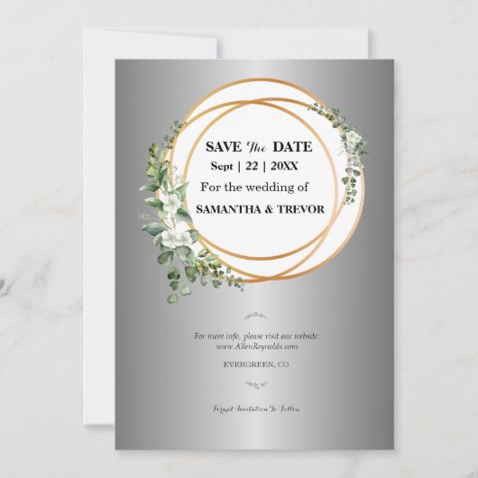 Moments Dorés : Notre Faire-Part de Save the Date (Devant)