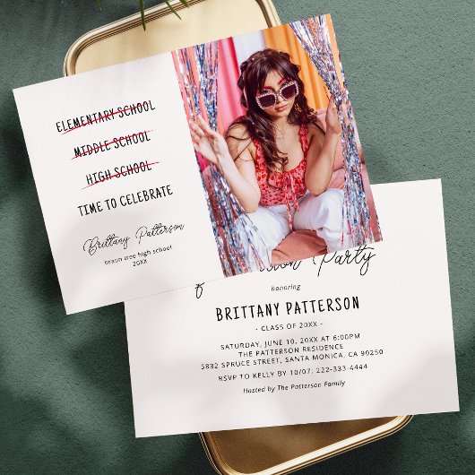 Moments marquants Photo Graduation Invitation