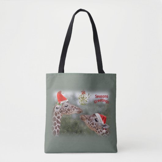 Moments Mistletoe partout sur le sac d'impression (Devant)