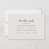 Moments simples Dîner beige Options RSVP (Devant)