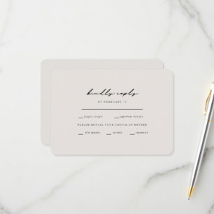 Moments simples Options de dîner beige RSVP arrond