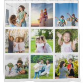 Moments Treasured:  9 fotocollage Douchegordijn (Voorkant)