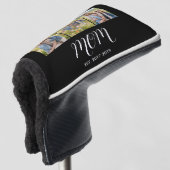 MomEstablished Modern Bold Script Black 3 Photo Golfheadcover (3/4 voorkant)