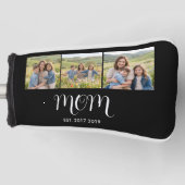 MomEstablished Modern Bold Script Black 3 Photo Golfheadcover (Voorkant)