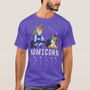 Momicorn Unicorn Ma Fitness Gym Weightlift T-shirt
